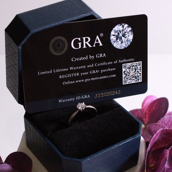 NWOT KRKC & CO Moissanites and Sterling Silver Ring Size 6 - Picture 4 of 7